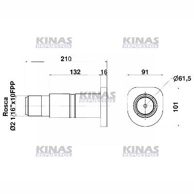 PERNO BALANZA 61.5X132/220MM C/ROSCA CARRETA NOMA/TRUCK | THO 1120/04058