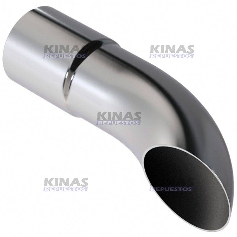 PUNTERA ESCAPE CROMADA 2.1/2 CURVA 250MM | B564