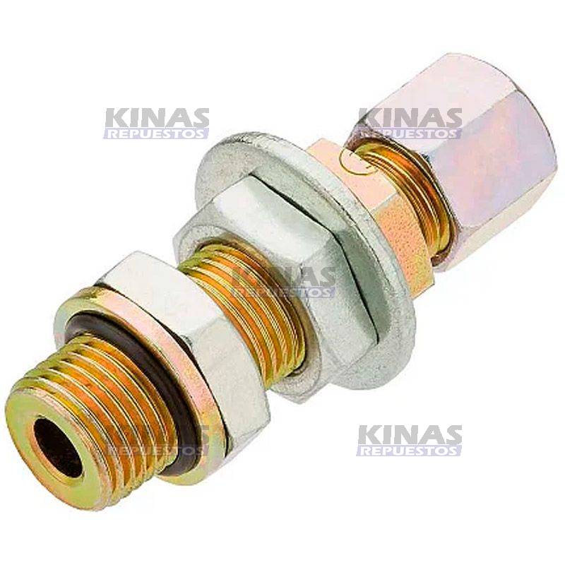 CONEXION ANTEPARO UNION FLEXIBLE CARRETA 12MMXM16 ROSCA | 908/12X16MM/CM23-1216M