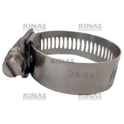 ABRAZADERA UNIVERSAL INOX F14,5 25MM-38MM 1PX1.1/2 | 122007/002538/010898