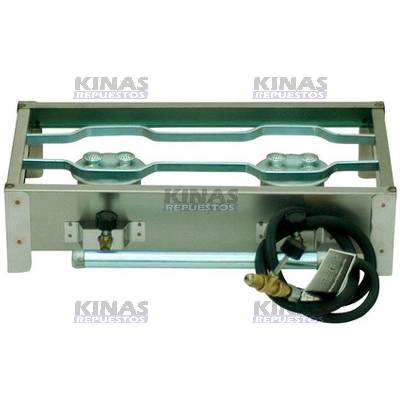 COCINA PORTATIL A GAS INOX 2 BOCAS | 17853/E005