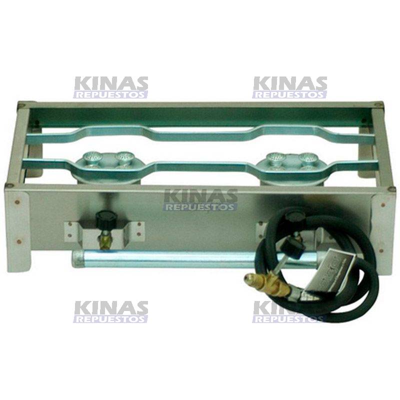 COCINA PORTATIL A GAS INOX 2 BOCAS | 17853/E005