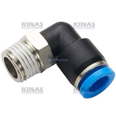 CONEXION CODO 08MMX13MM (1/4NPT) PLASTICO | CI-0854-08MP/850708014