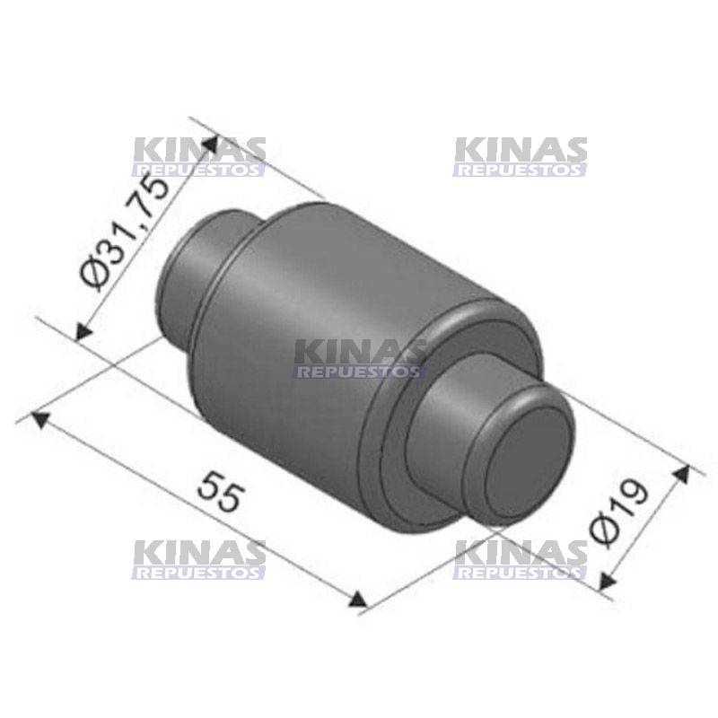 ROLDANA ZAPATA FRENO CARRETA (31.75X19X55) | 2277/M09