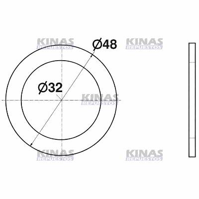 ARANDELA EJE ZETA CARRETA MASTER 32MM X 48MM (CHICO) | 1928/23017