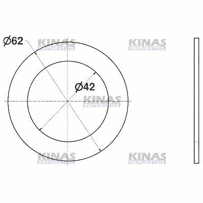ARANDELA EJE ZETA FRENO CARRETA GRANDE 42,4MM X 62MM (RANDON) | 2039/23021