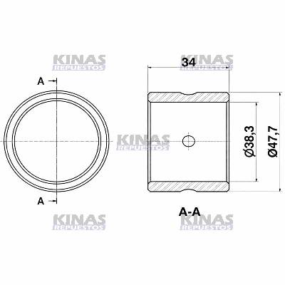 BUJE EJE ZETA CARRETA RANDON MASTER 48X38X34 (HIERRO) | 1946/THOR-19010/2323
