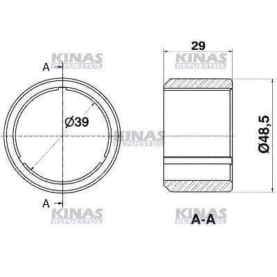 BUJE EJE ZETA CARRETA RANDON MASTER (48MMX38,5MMX28MM) NYLON | 1937/THOR-19003/2313