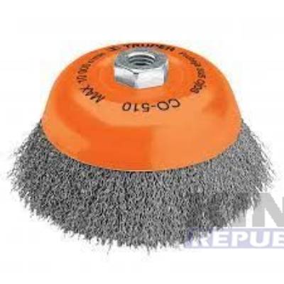 CEPILLO COPA DE ACERO ALAMBRE M14 100MM 4" | 907310/77503