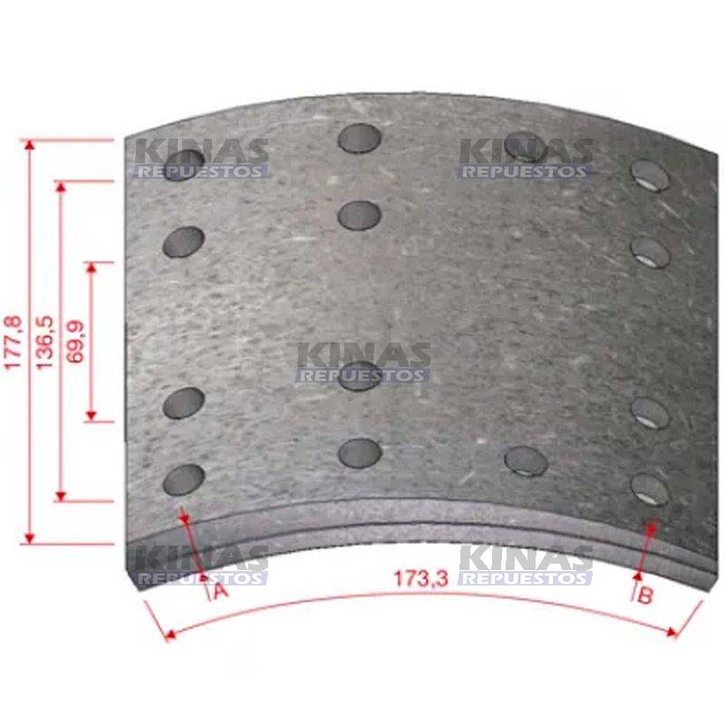 FIBRA FRENO CARRETA 7" CUNHA 14F PHOENIX X | DFW/984/TH-167/C0464T/L-220/FD/84 X