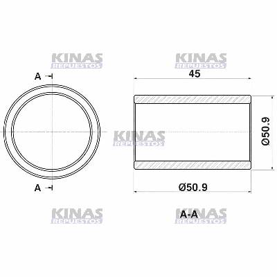 BUJE EJE ZETA FRENO CARRETA 41.6X50.9X45MM | THO2358/1902A/19024