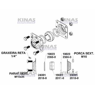 KIT/SOPORTE MANCAL EJE ZETA CARRETA FRENO SISTEMA TUBELES | RIV MC.502/18000